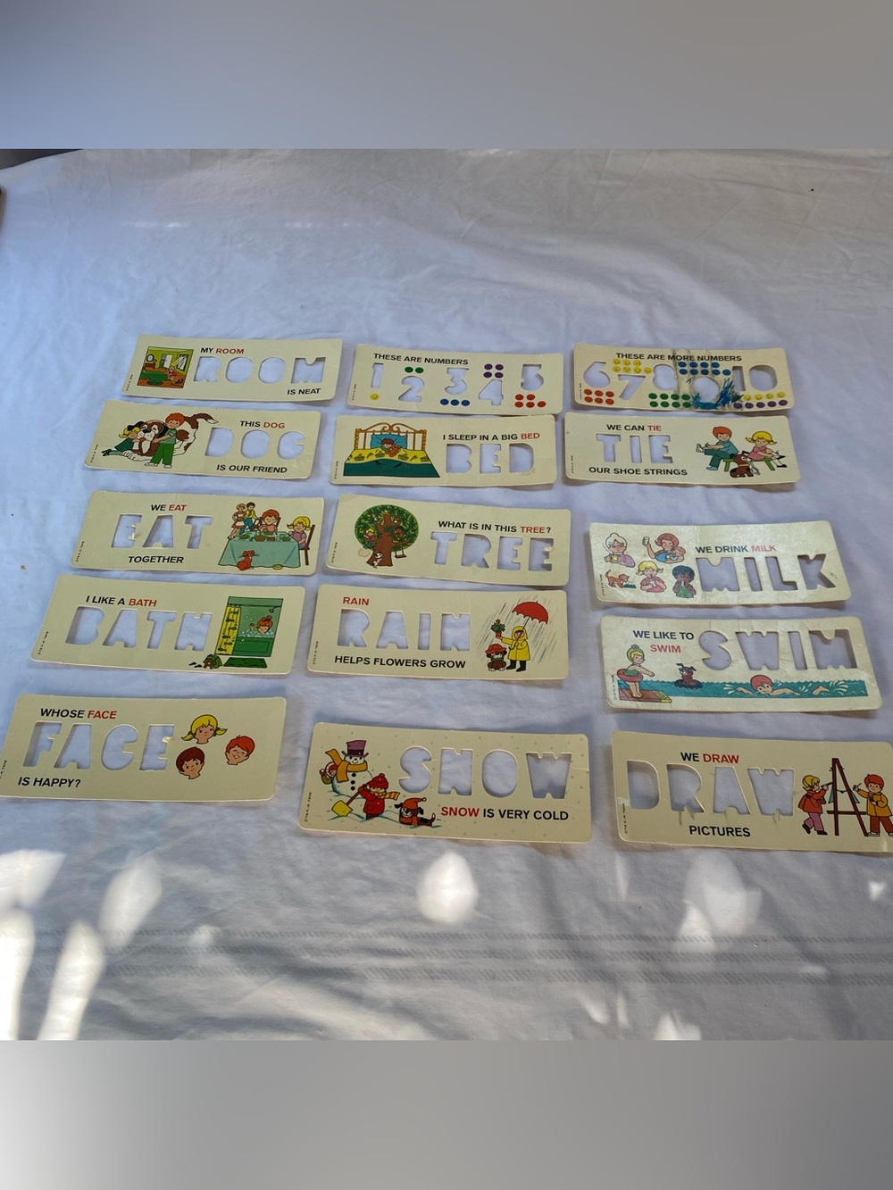 Vintage Fisher Price School Days Desk letter alphabet cards x 15